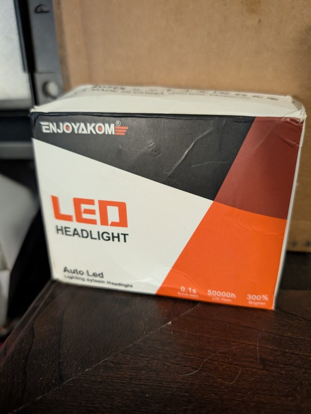 ENJOYAKOM Auto LED Headlight Bulb 300% Brighter 50000h Long Life Quick Start H1
